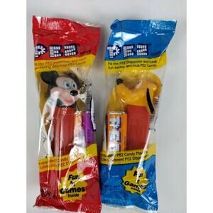 Disney Mickey Mouse Pluto Pez Dispensers Set of 2
